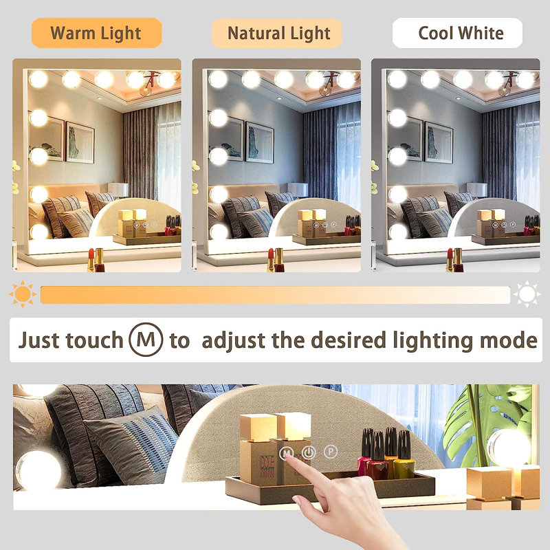 Hollywood style vanity mirror with lights shop